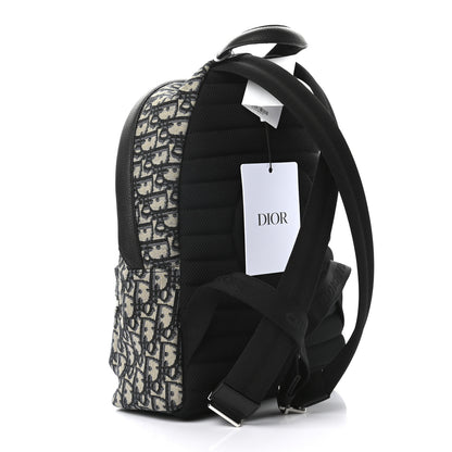 Christian Dior Oblique Calfskin Rider Backpack Beige Black 3 of 9