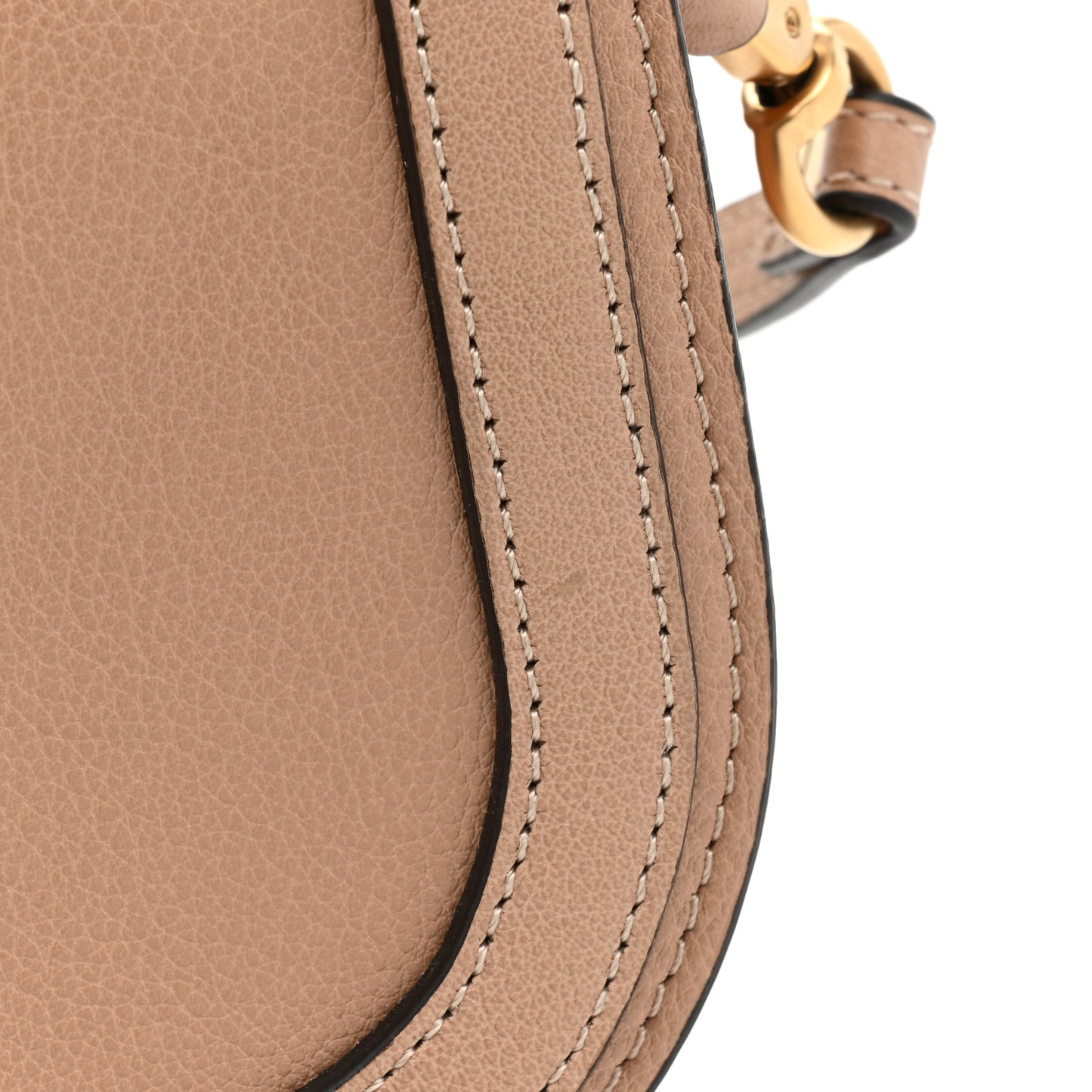 Calfskin Suede Small Nile Bracelet Bag Biscotti Beige
