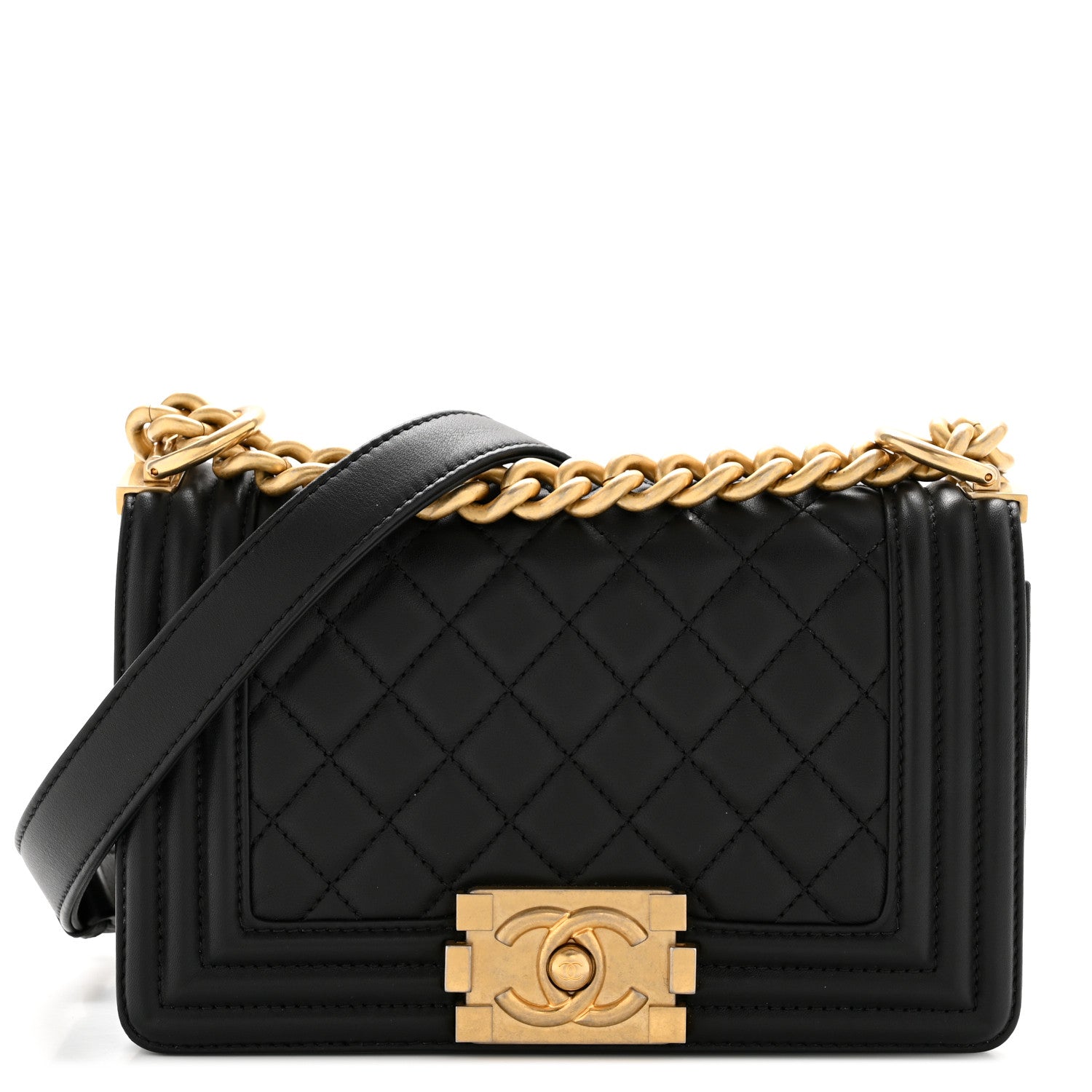 Chanel Calfskin Quilted Small Boy Flap Black 1 of 12