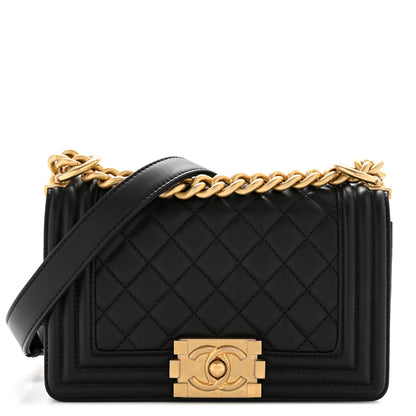 Chanel Calfskin Quilted Small Boy Flap Black 1 of 12