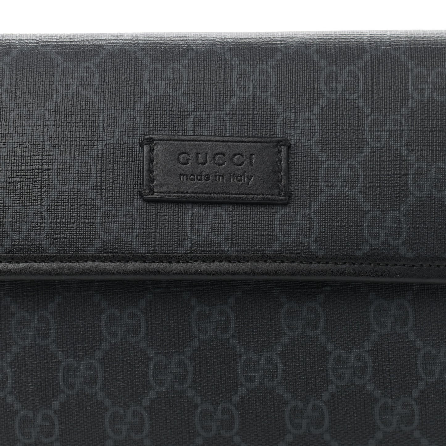 GG Supreme Monogram Web Slim Belt Bag Black Grey