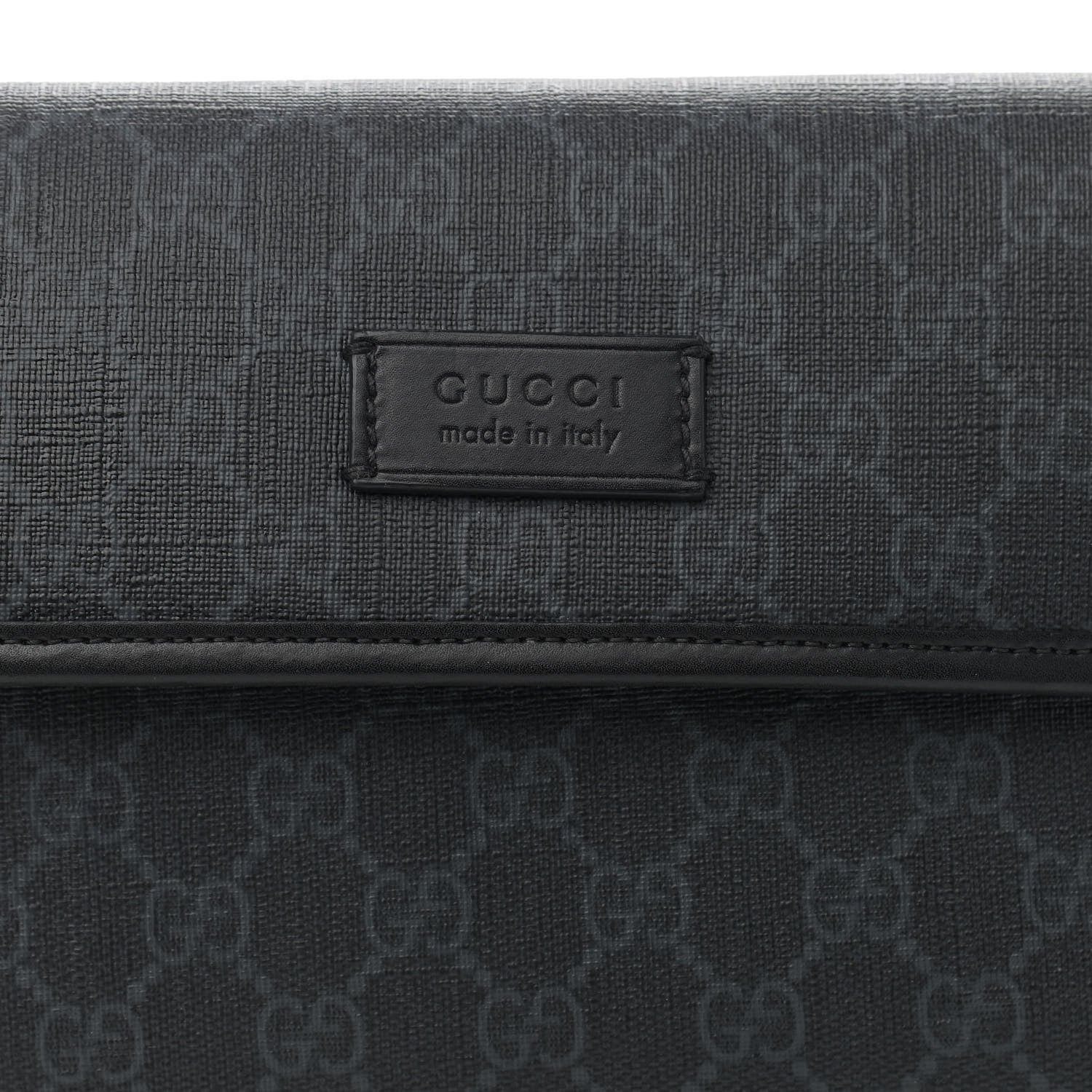 Gucci GG Supreme Monogram Web Slim Belt Bag Black Grey 8 of 12