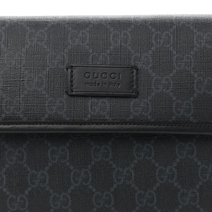 Gucci GG Supreme Monogram Web Slim Belt Bag Black Grey 8 of 12