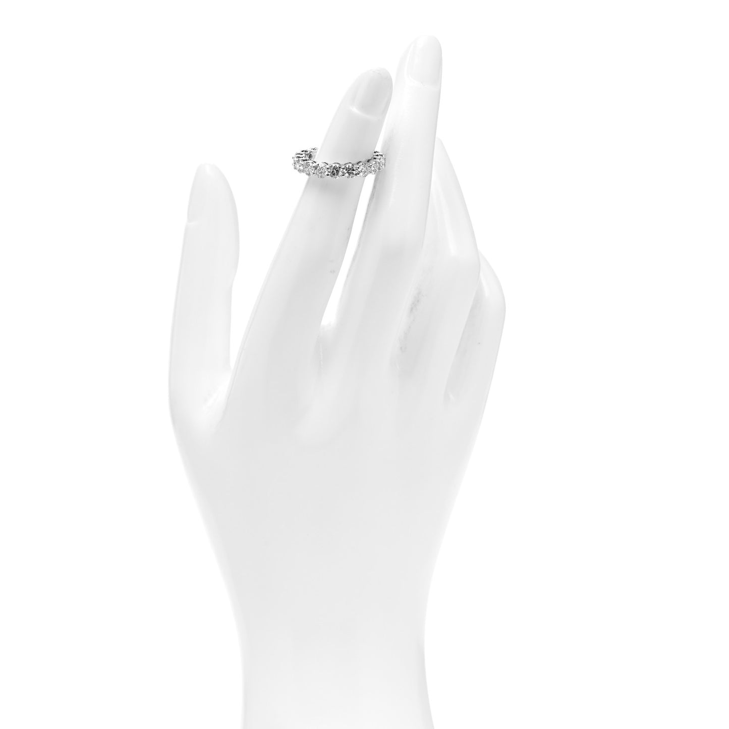 Platinum Diamond 3.7mm Embrace Eternity Band Ring 50 5.5