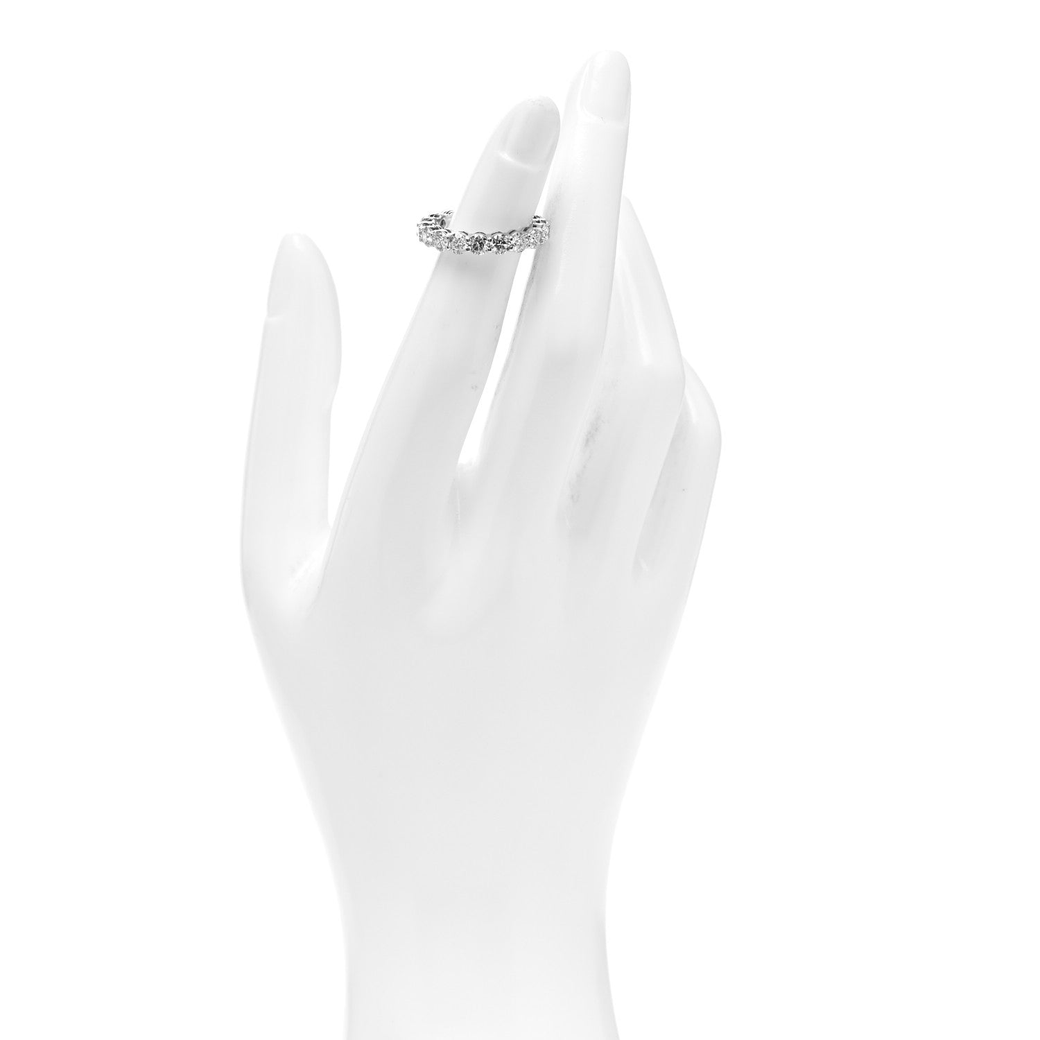 Tiffany Platinum Diamond 3.7mm Embrace Eternity Band Ring 50 5.5 2 of 5