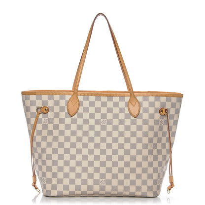Louis Vuitton Damier Azur Neo Neverfull MM Rose Ballerine 1 of 6