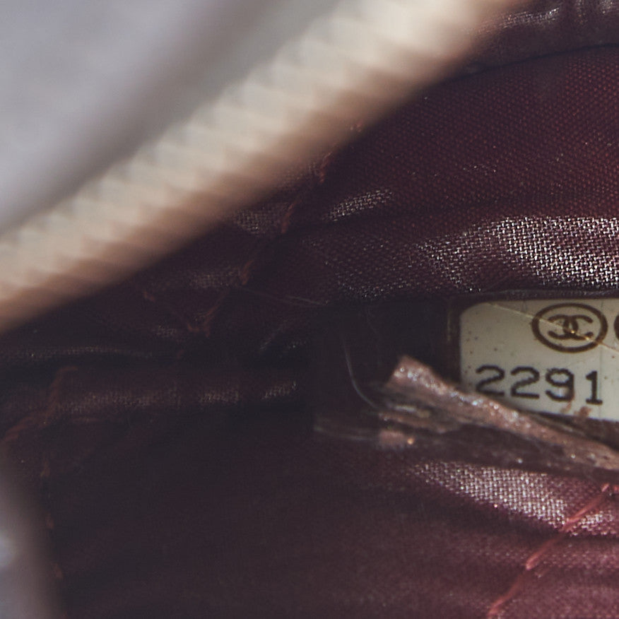 Chanel Lambskin Quilted Medium Curvy Pouch Cosmetic Case Black 9 of 9