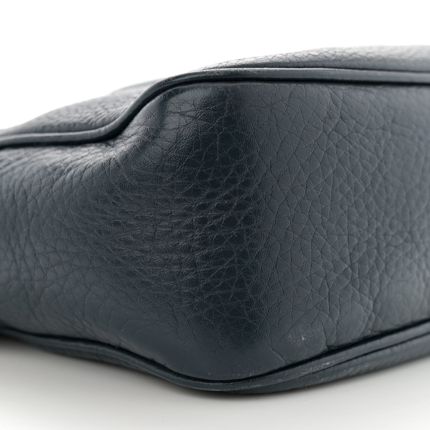 Pebbled Calfskin Small Soho Disco Bag Blue