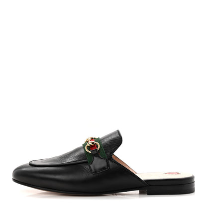 Gucci Malaga Kid Web Womens Princetown Slippers 36 Black 1 of 10