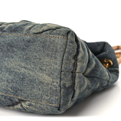 Saint Laurent Denim Quilted Small Loulou Puffer Monogram Chain Satchel Blue Cinnamon 10 of 11