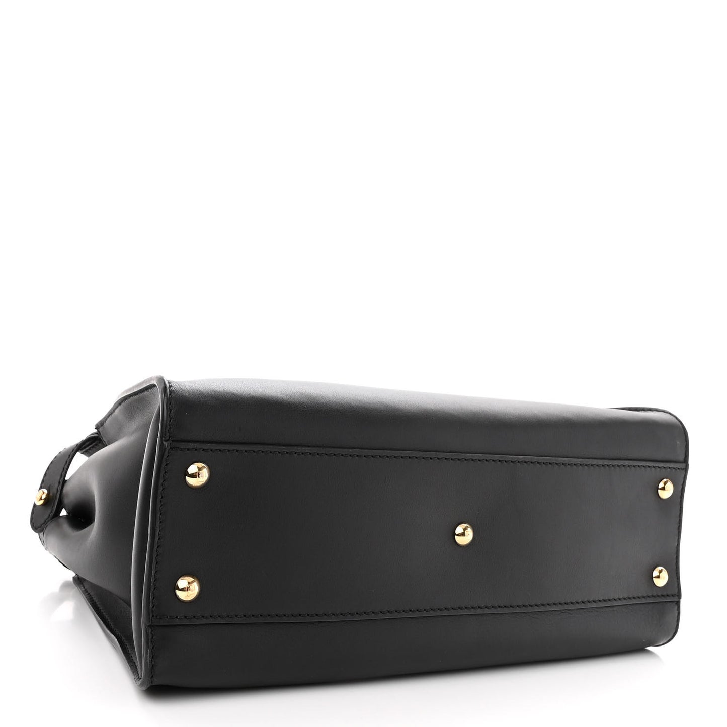 Vitello Seta Shiny Nappa Medium Peekaboo Iconic Satchel Black