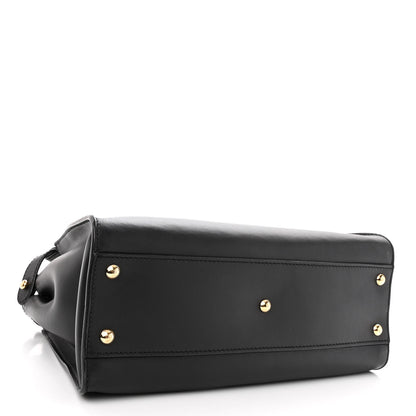 Fendi Vitello Seta Shiny Nappa Medium Peekaboo Iconic Satchel Black 4 of 10