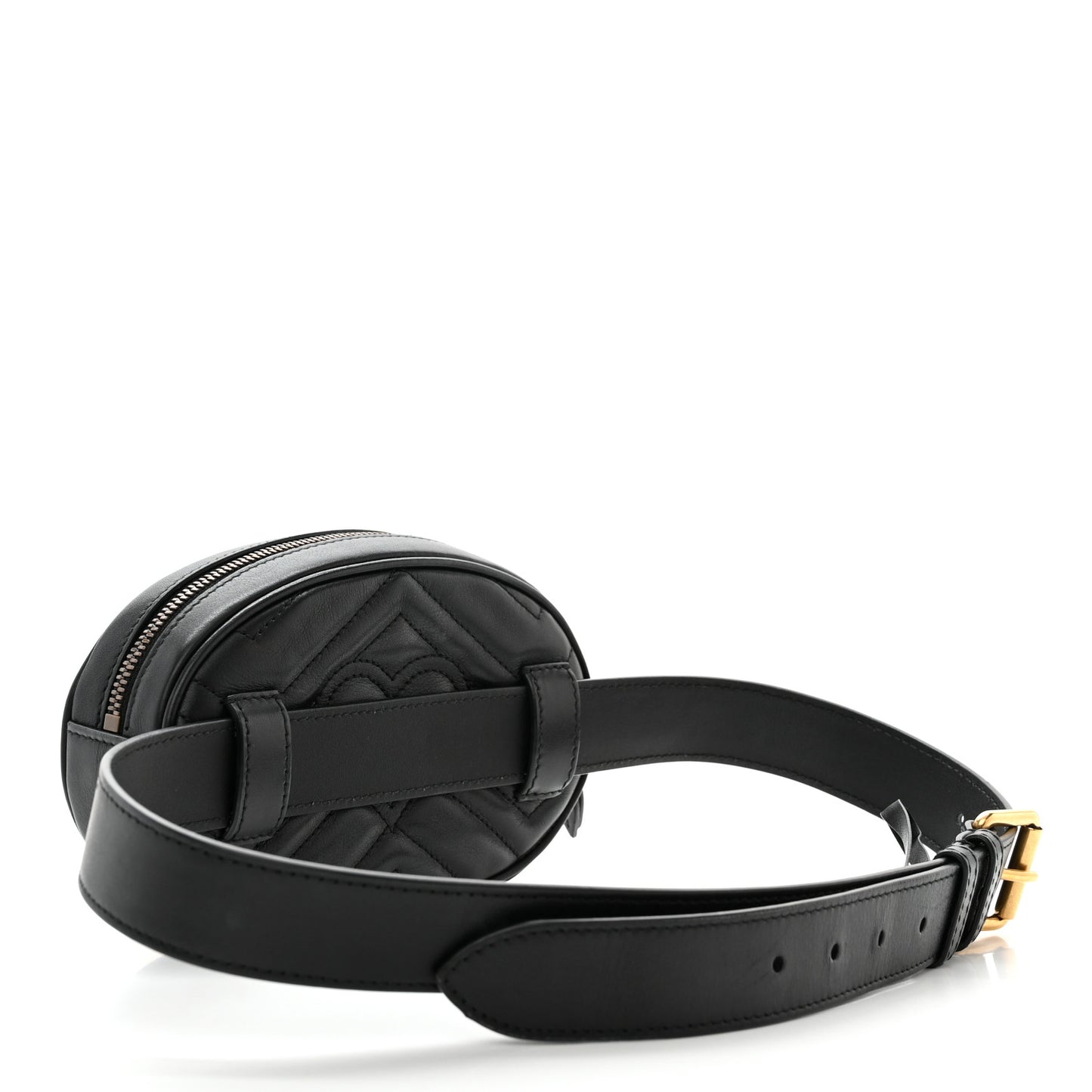 Calfskin Matelasse GG Marmont Belt Bag 85 34 Black