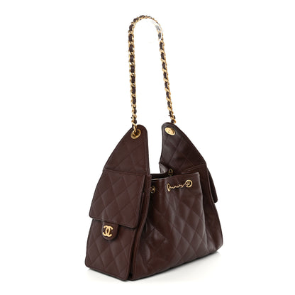 Chanel Caviar Quilted Small Chanel 25 Handbag Dark Brown 3 of 10