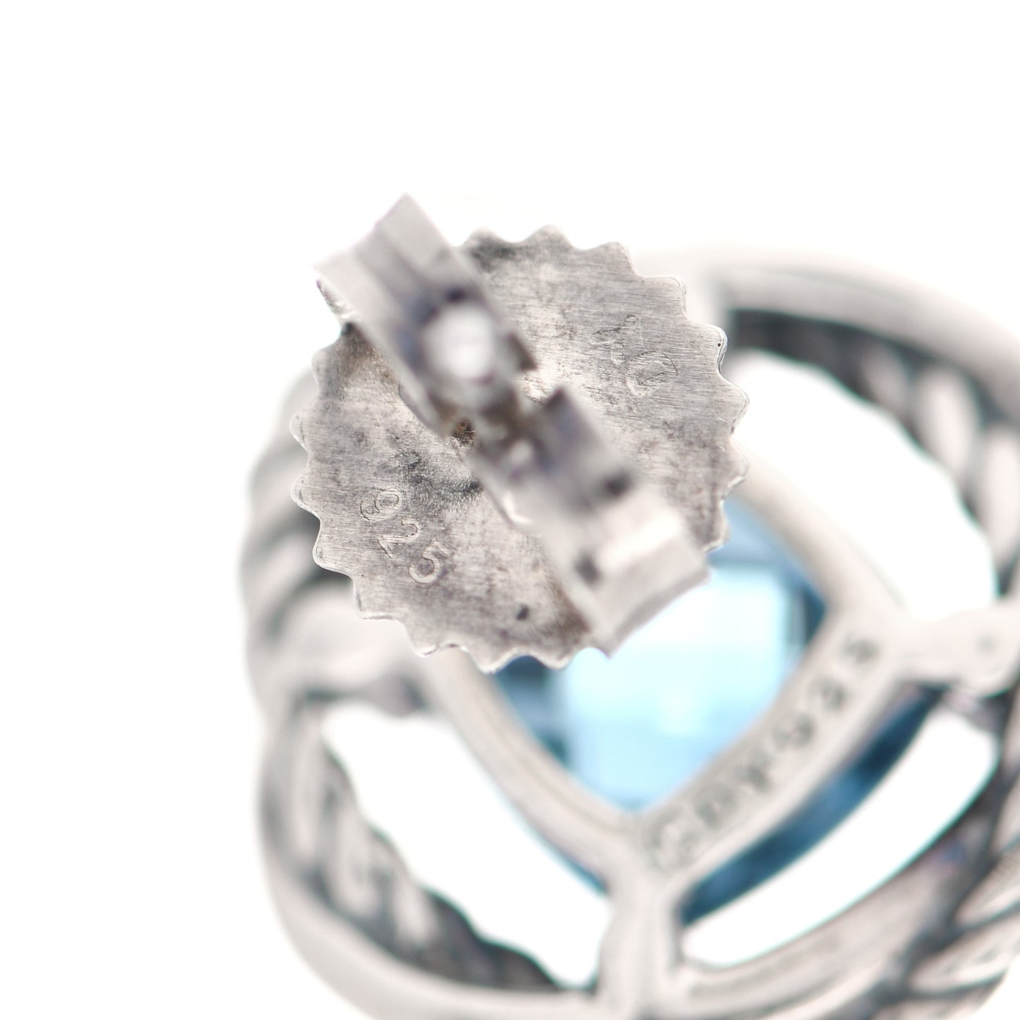 Sterling Silver Hampton Blue Topaz 7mm Infinity Earrings