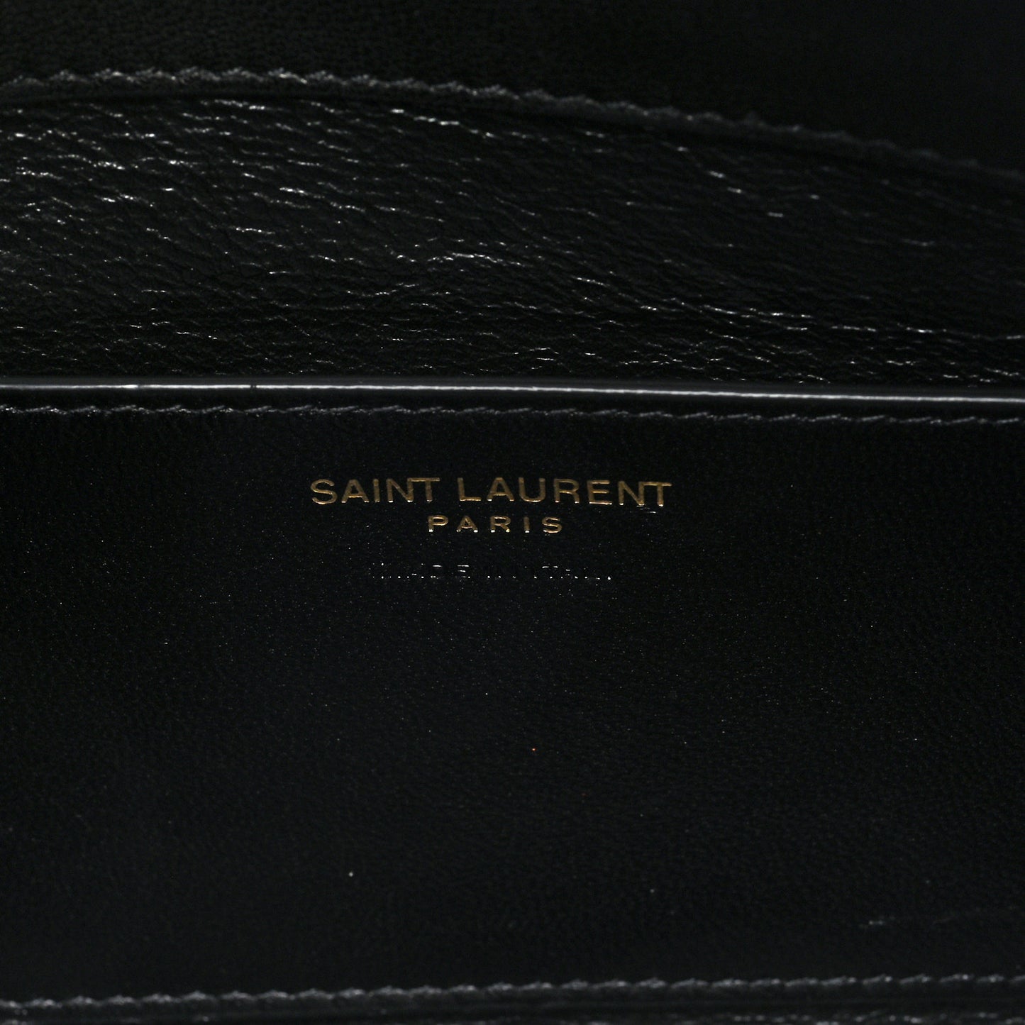 Lambskin Small Cassandre Envelope Pouch Black