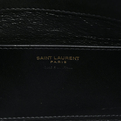Saint Laurent Lambskin Small Cassandre Envelope Pouch Black 6 of 7