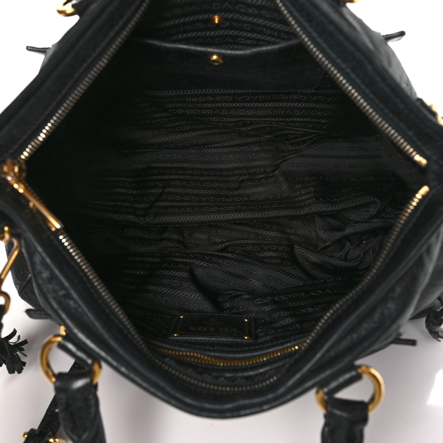 Vitello Shine Satchel Black