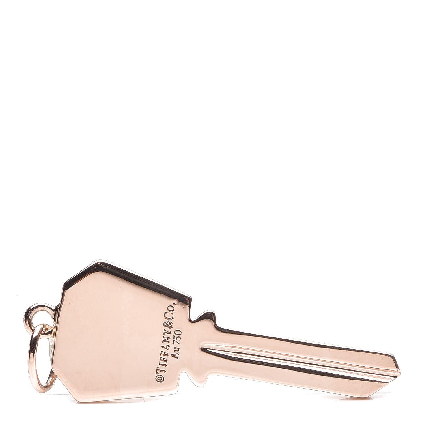 Tiffany 18K Rose Gold Small Modern Keys Hexagon Key Pendant 3 of 5