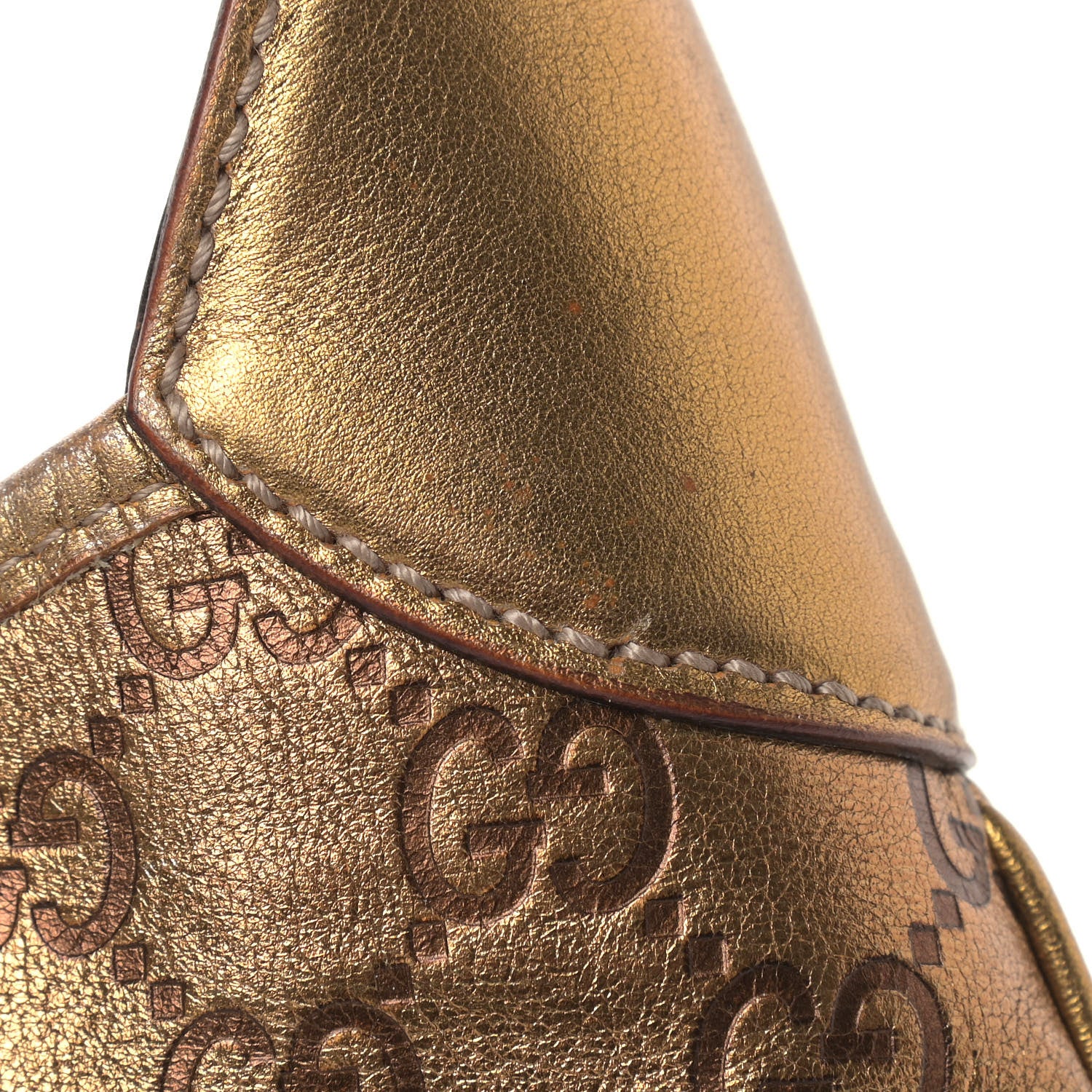 Gucci Metallic Guccissima Jackie O Bouvier Web Hobo 12 of 12