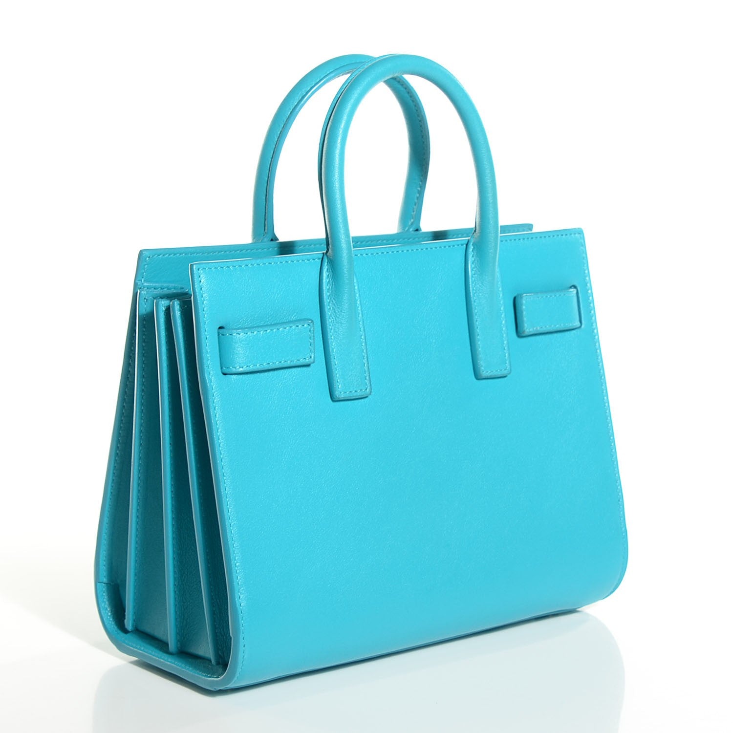 Saint Laurent Calfskin Nano Sac De Jour Turquoise 3 of 7