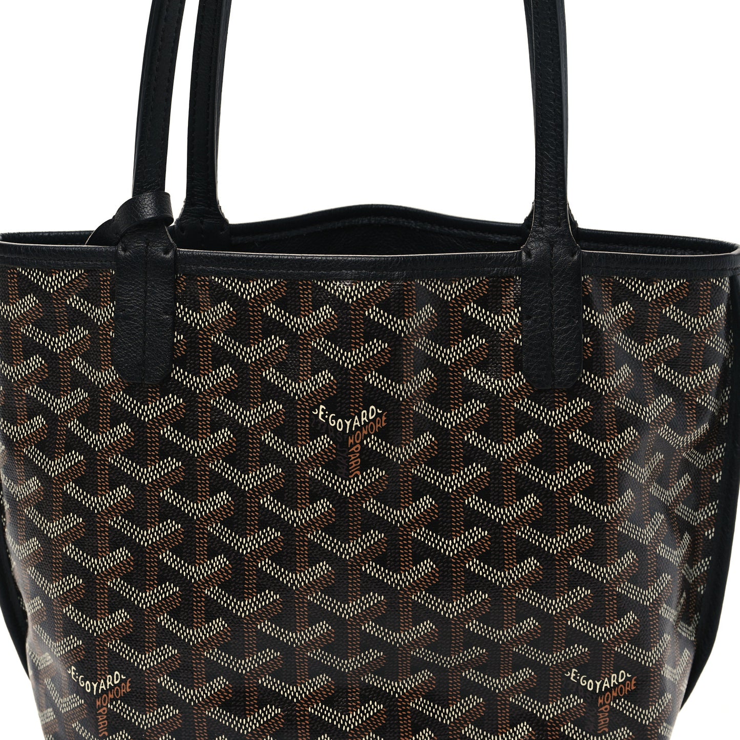 Goyardine Reversible Mini Anjou Black