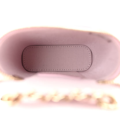 Chanel Caviar Quilted Vertical Coco Beauty Vanity Case With Chain Pale Pink 5 of 10