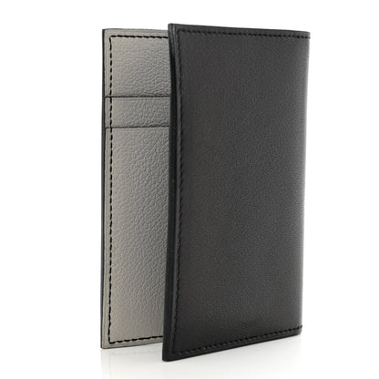 Hermes Evercolor Tri-Color MC² Euclide Jungle Card Holder Black Bleu Electrique Bleu Glacier 3 of 8