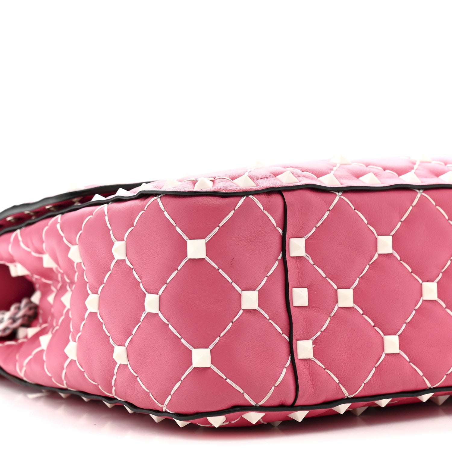 Valentino Garavani Lambskin Medium Free Rockstud Spike Shoulder Bag Shadow Pink 8 of 10