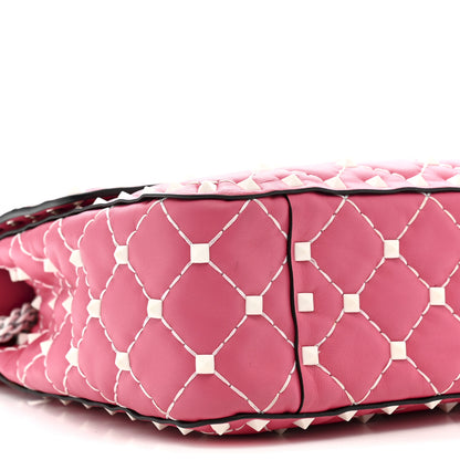 Valentino Garavani Lambskin Medium Free Rockstud Spike Shoulder Bag Shadow Pink 8 of 10