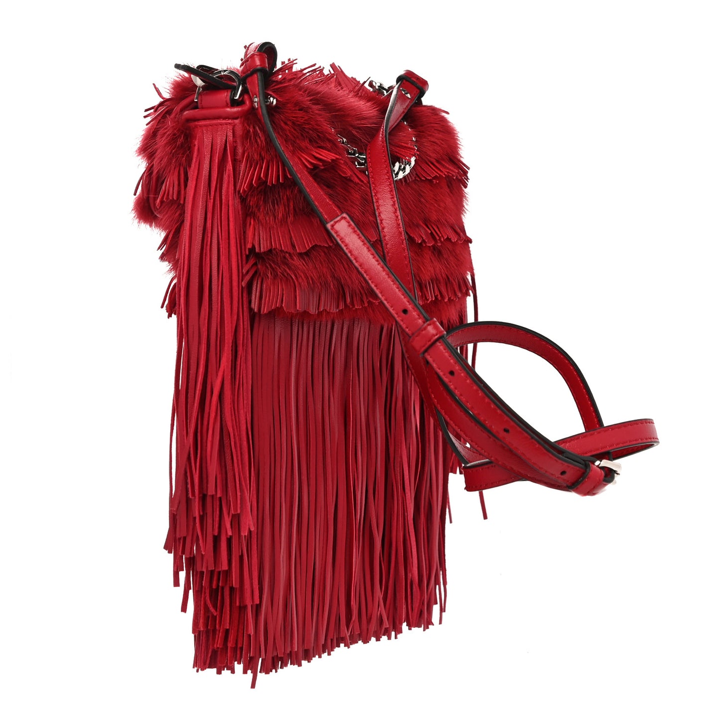 Mink Fringe Micro Baguette Fragolia
