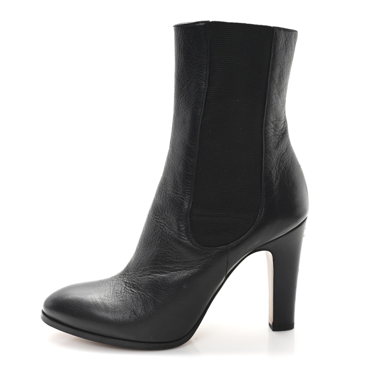 Chanel Calfskin Interlocking CC Calf Boots 38.5 Black 1 of 10