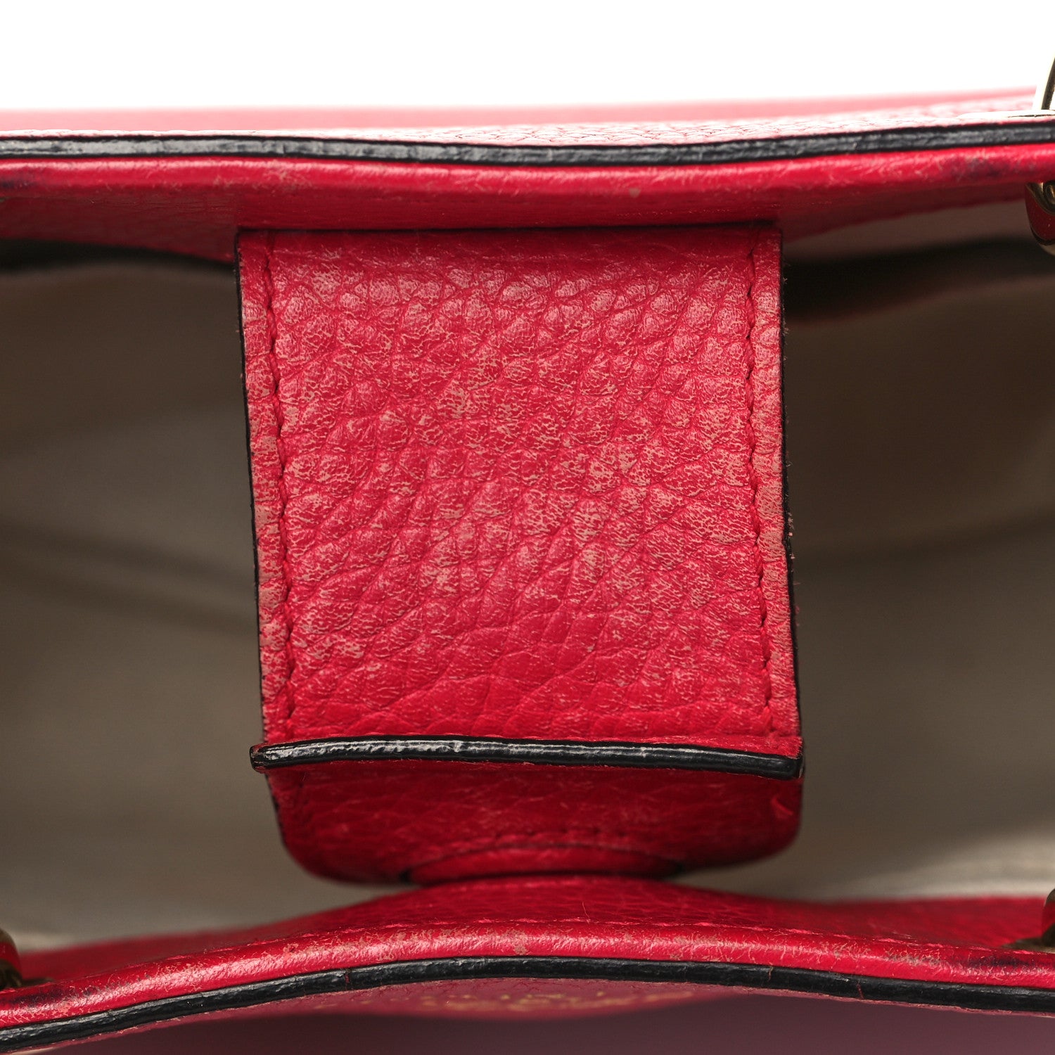 Gucci Calfskin Mini Bamboo Shopper Tote Fuchsia Orange 10 of 12