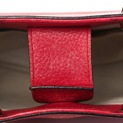 Gucci Calfskin Mini Bamboo Shopper Tote Fuchsia Orange 10 of 12