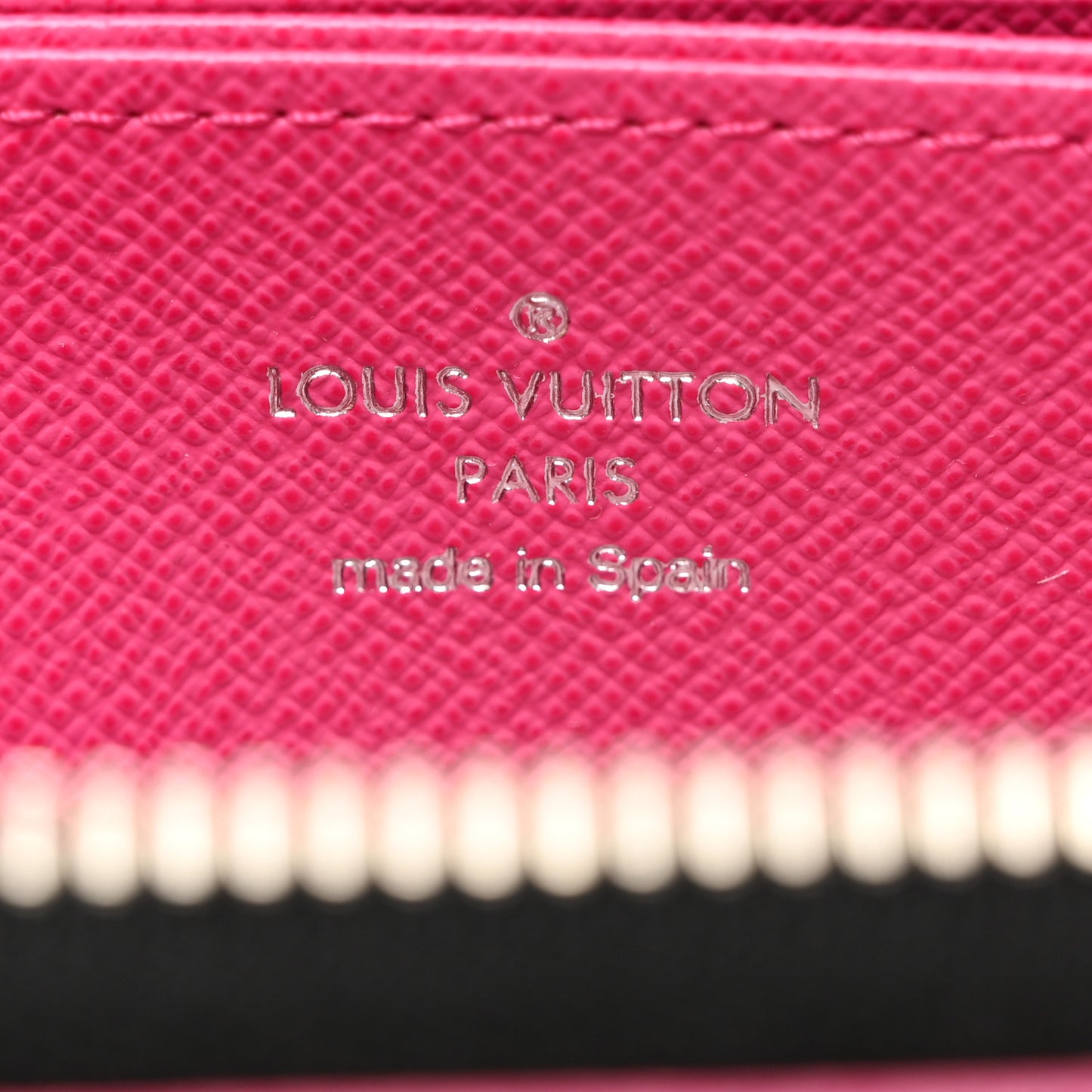 Epi Zippy Wallet Black Hot Pink