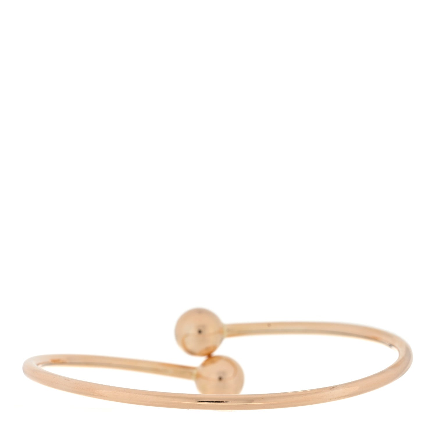 Tiffany 18K Rose Gold 8mm HardWear Ball Bypass Bracelet 2 of 3