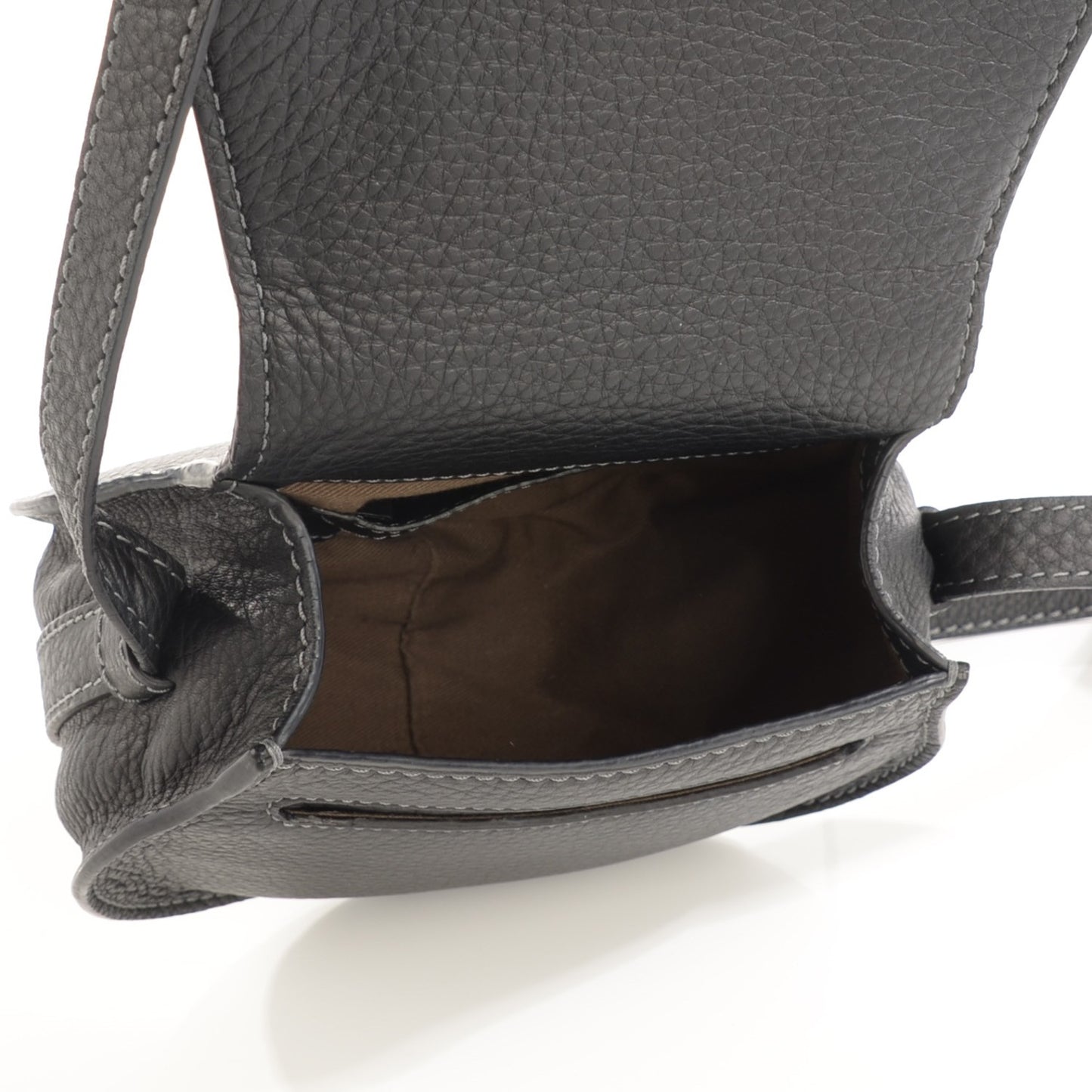Calfskin Mini Marcie Round Crossbody Bag Black