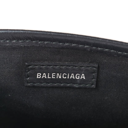 Balenciaga Cotton Canvas Calfskin Navy Cabas XS Natural Black 6 of 11