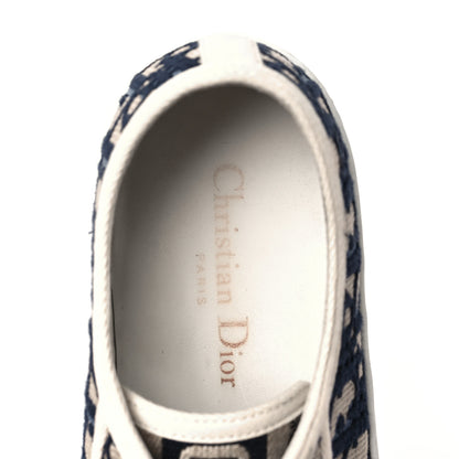 Christian Dior Canvas Oblique Walk'N'Dior Low Top Sneakers 36 Deep Blue 8 of 11