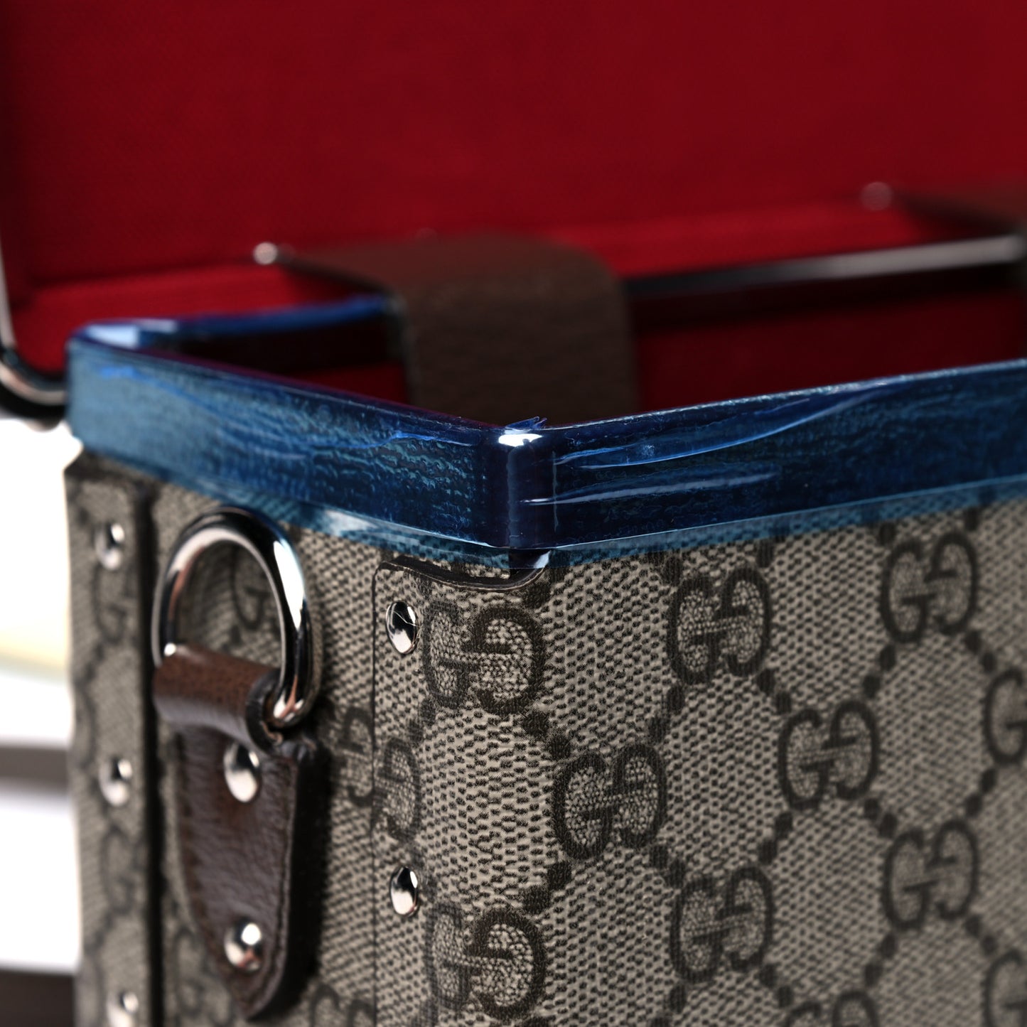 GG Supreme Monogram Globe-Trotter Beauty Case Brown