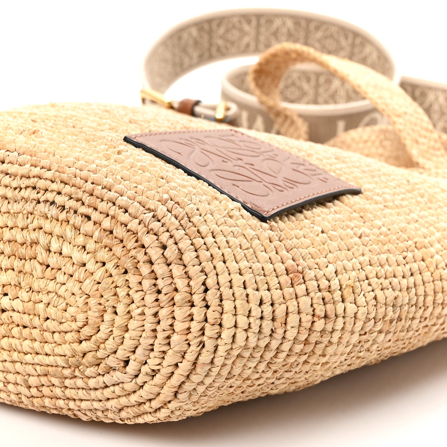 Loewe Raffia Mini Slit Tote Bag Natural Tan 9 of 9