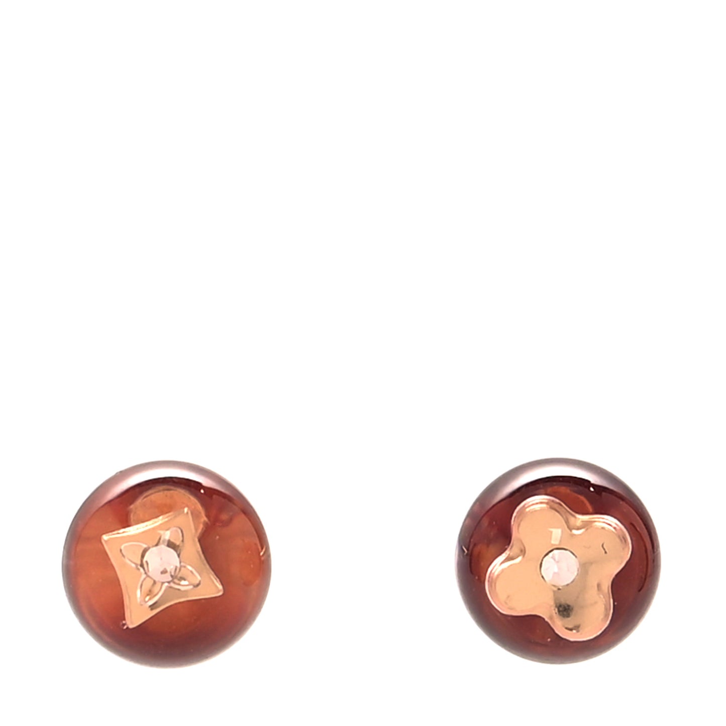 Inclusion Ball Fleur Earrings Translucent Pink