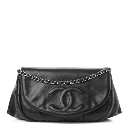 Chanel Lambskin Half Moon Wallet On Chain WOC Black 1 of 11
