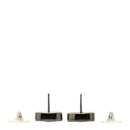 Chanel Enamel Strass CC Earrings Black 3 of 5