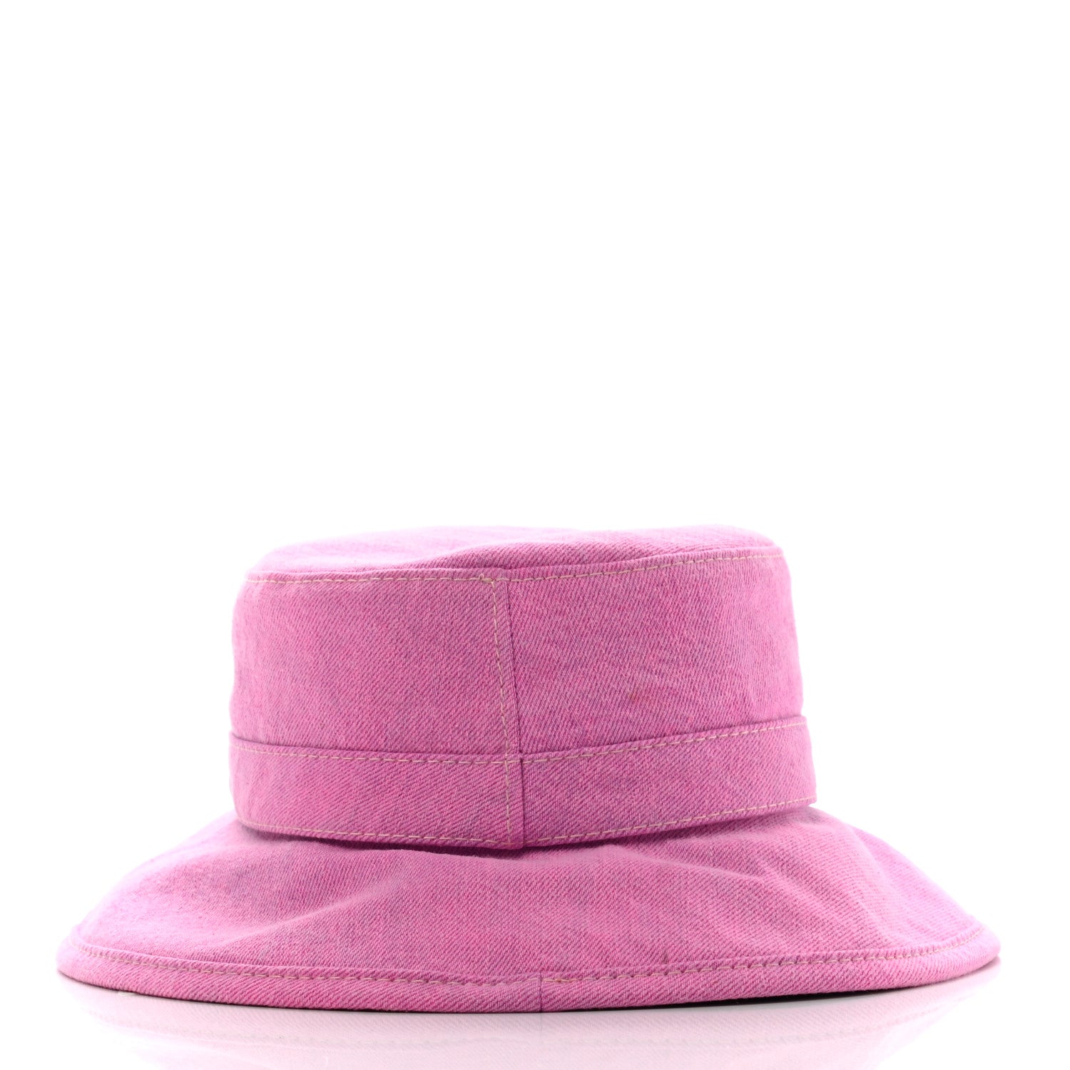 Chanel Denim Logo Bucket Hat M Pink Yellow 6 of 9