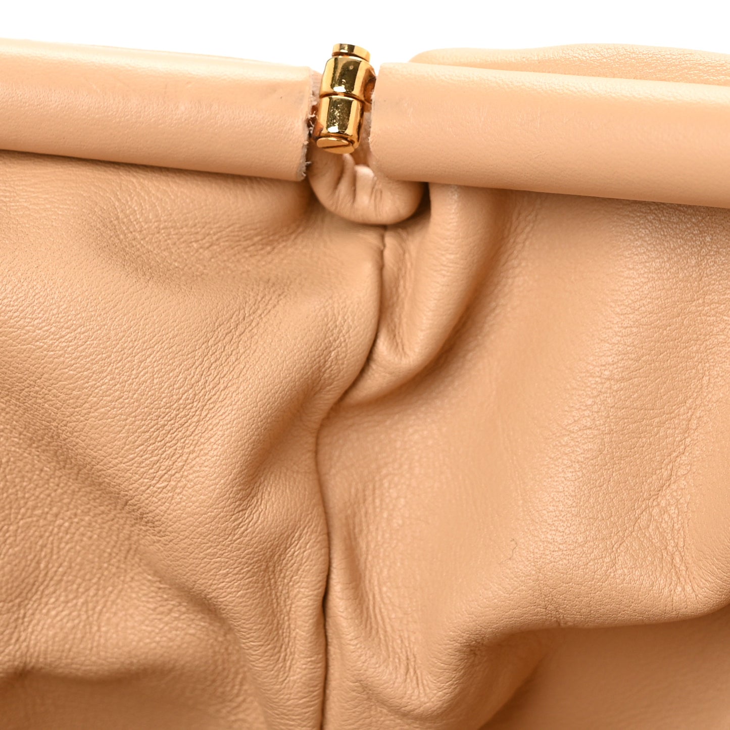 Smooth Butter Calf The Pouch Oversized Clutch Almond