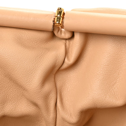 Bottega Veneta Smooth Butter Calf The Pouch Oversized Clutch Almond 11 of 13