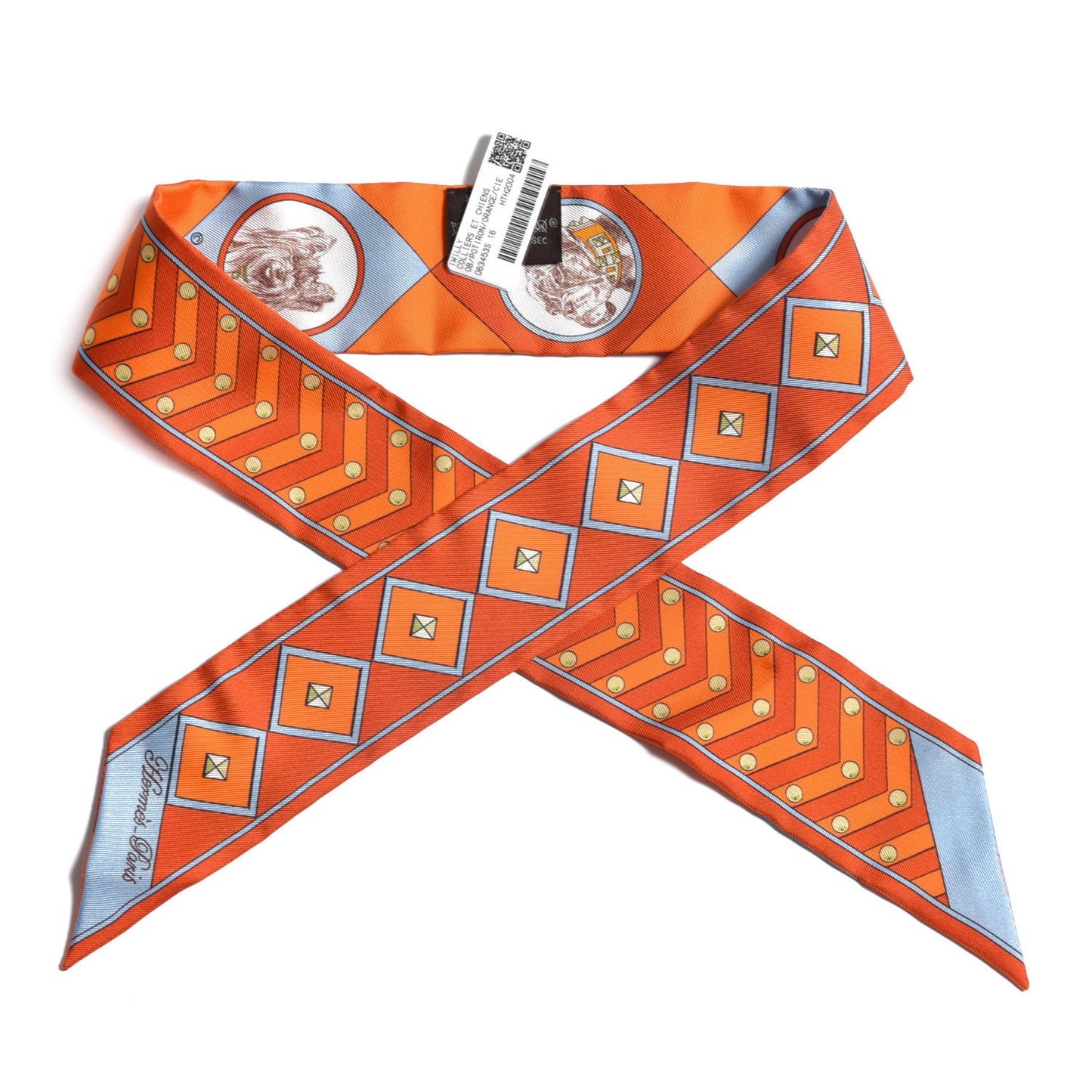 Silk Colliers Et Chiens Twilly Potiron Orange Ciel