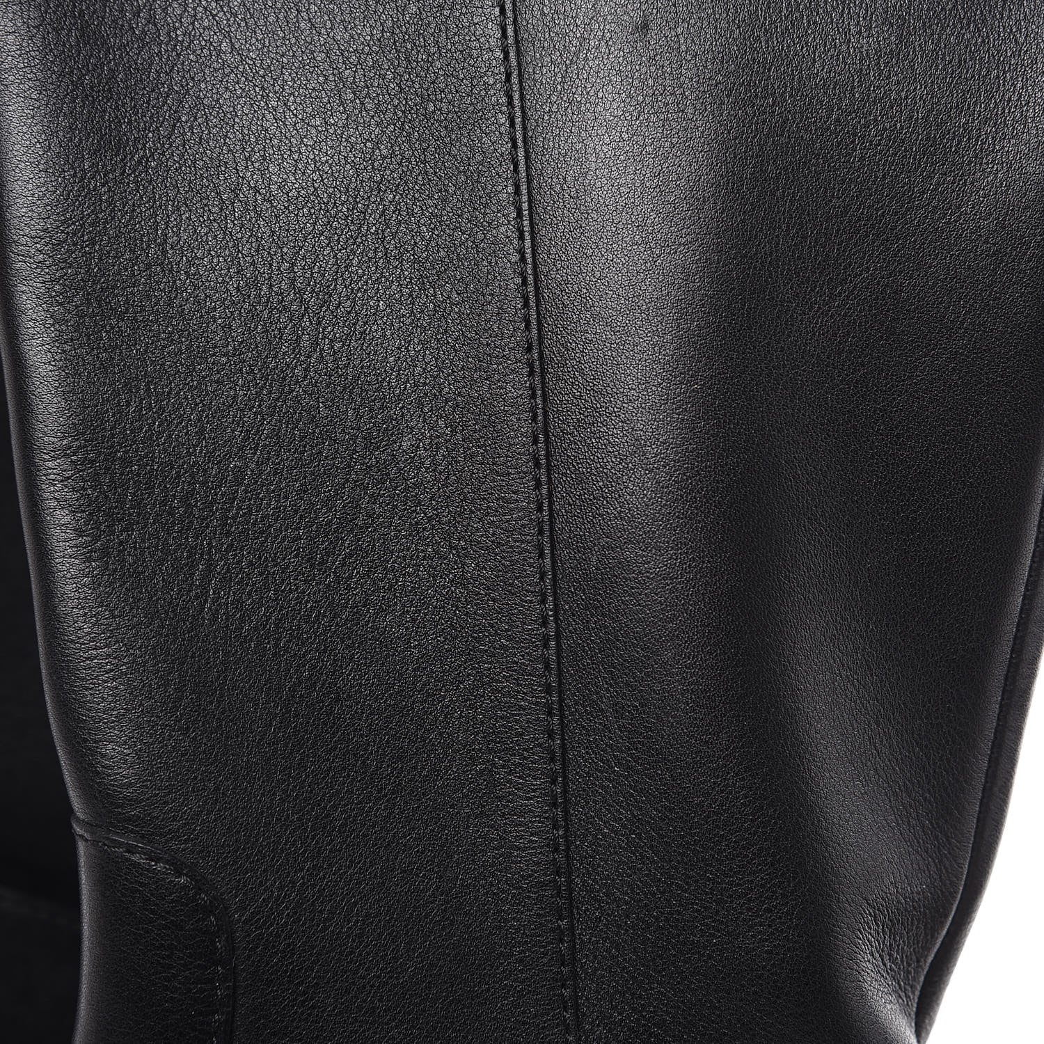 Valentino Garavani Calfskin Knee High Buckle Boots 37.5 Black 9 of 11