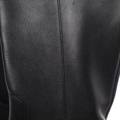 Valentino Garavani Calfskin Knee High Buckle Boots 37.5 Black 9 of 11